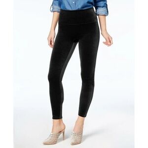 SPANX Black Velvet Mid-Rise Shaping Leggings M